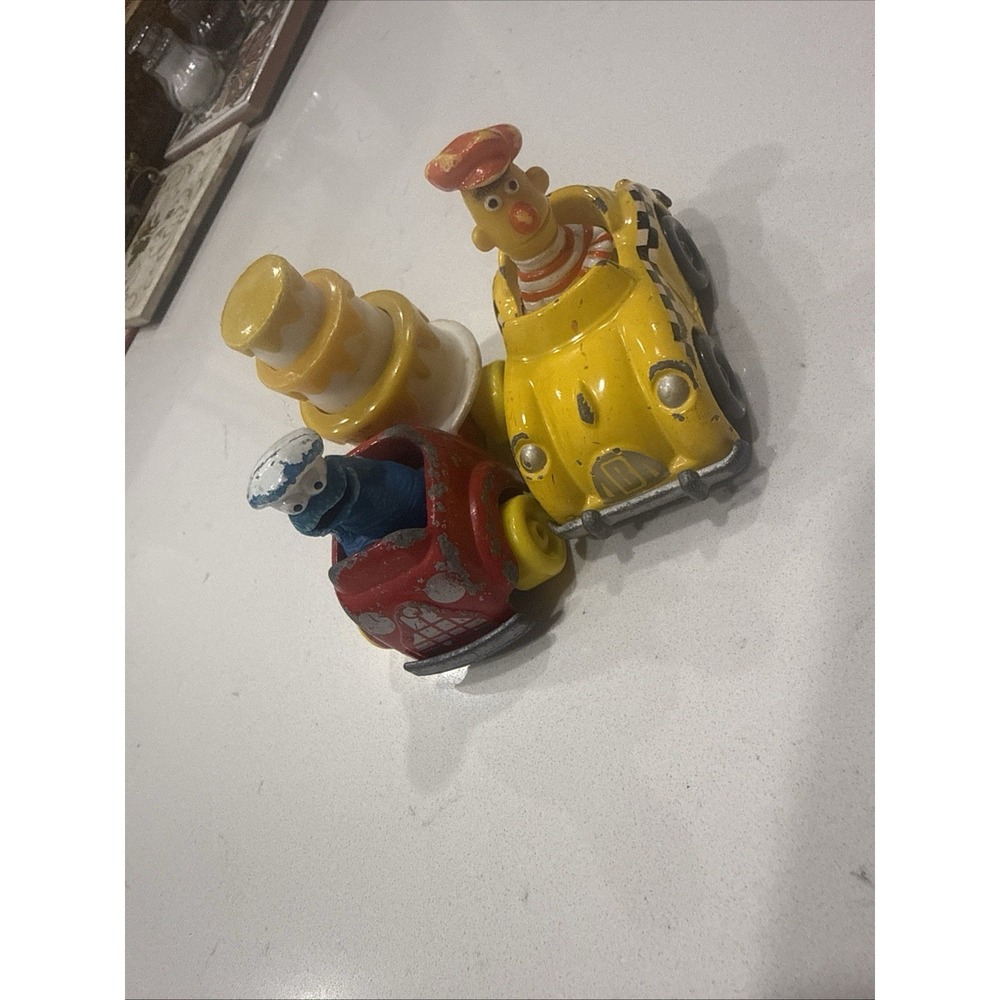 Lot of 4 Vintage Sesame Street Diecast Cars 1980s Vehicles